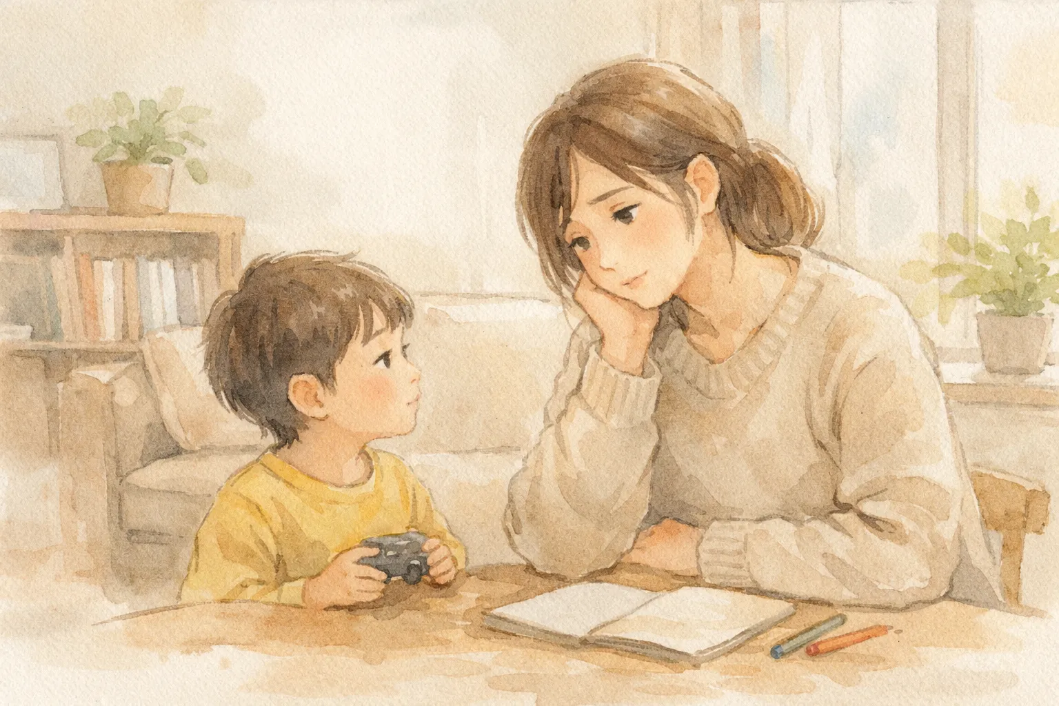 保育士 迷い 考え込む 女性