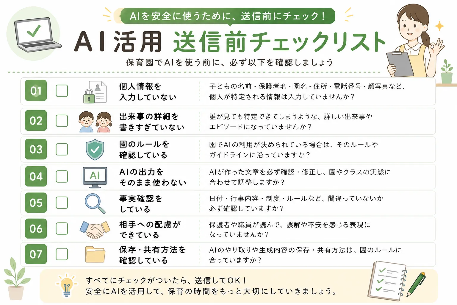 保育書類をAIで作成するシリーズ記事の流れ